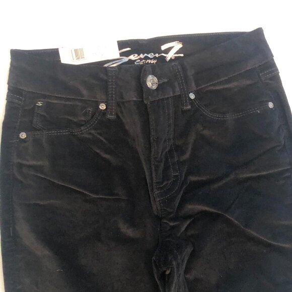 Seven 7 - Tummy less High Rise Skinny Velvet Pants - Picture 1 of 6